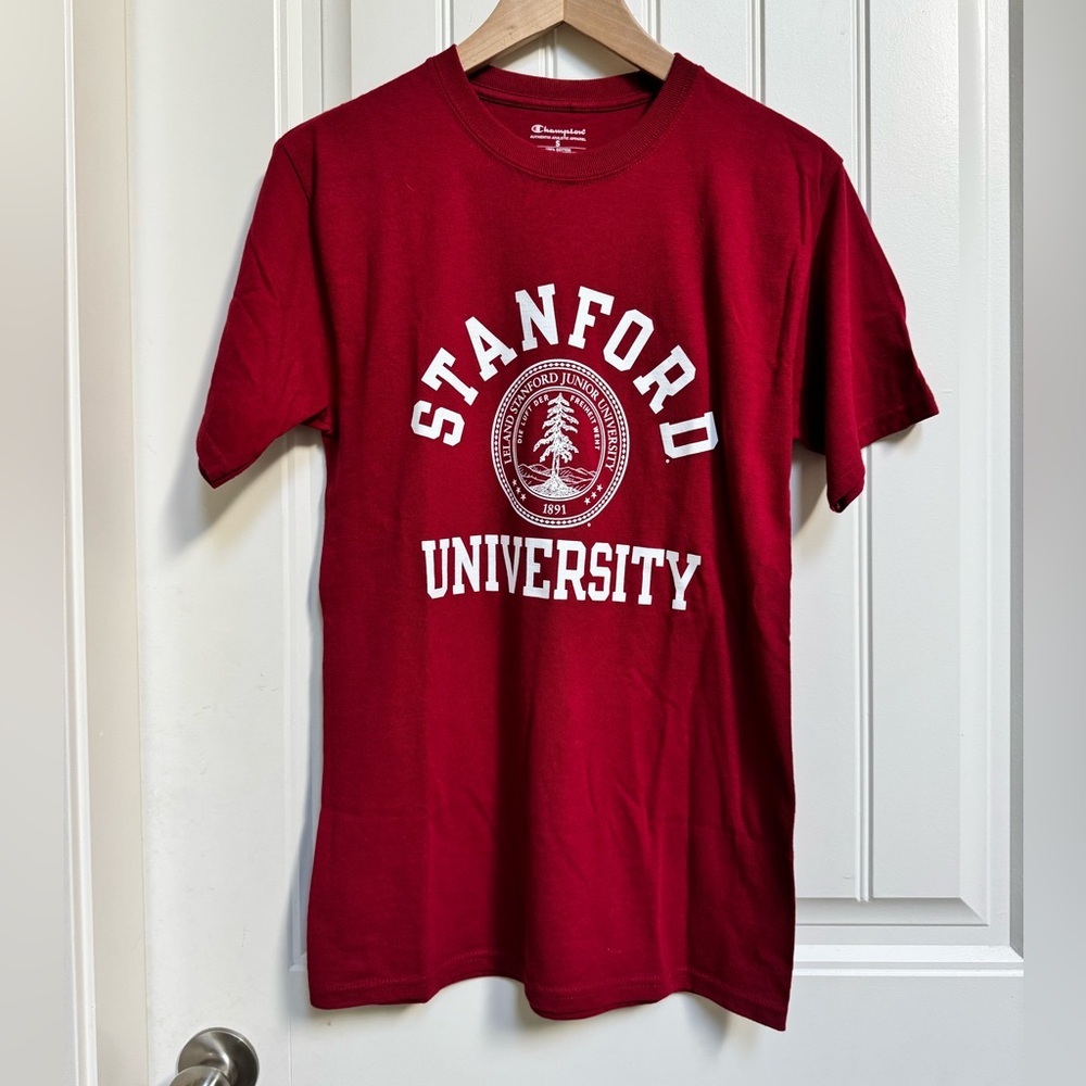 NWOT Champion Unisex Red Stanford University T-Shirt. Size S